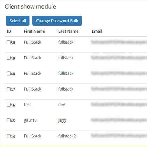 Password changes in whmcs